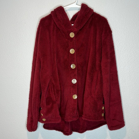 COCO + CARMEN Roosevelt Hoodie - Red sz XXL - Picture 3 of 6